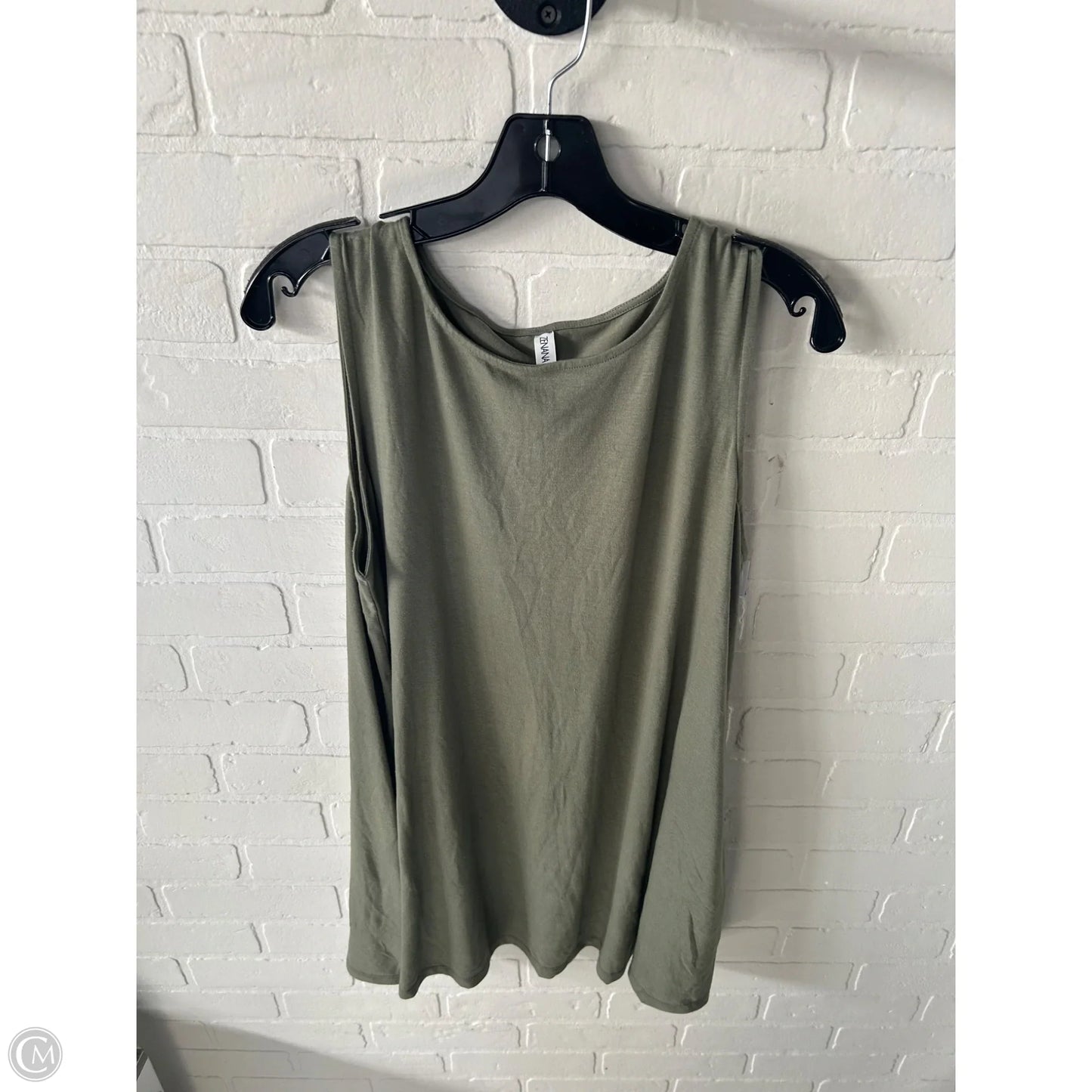 Tunic Sleeveless By Zenana In Green, Size: 1x
