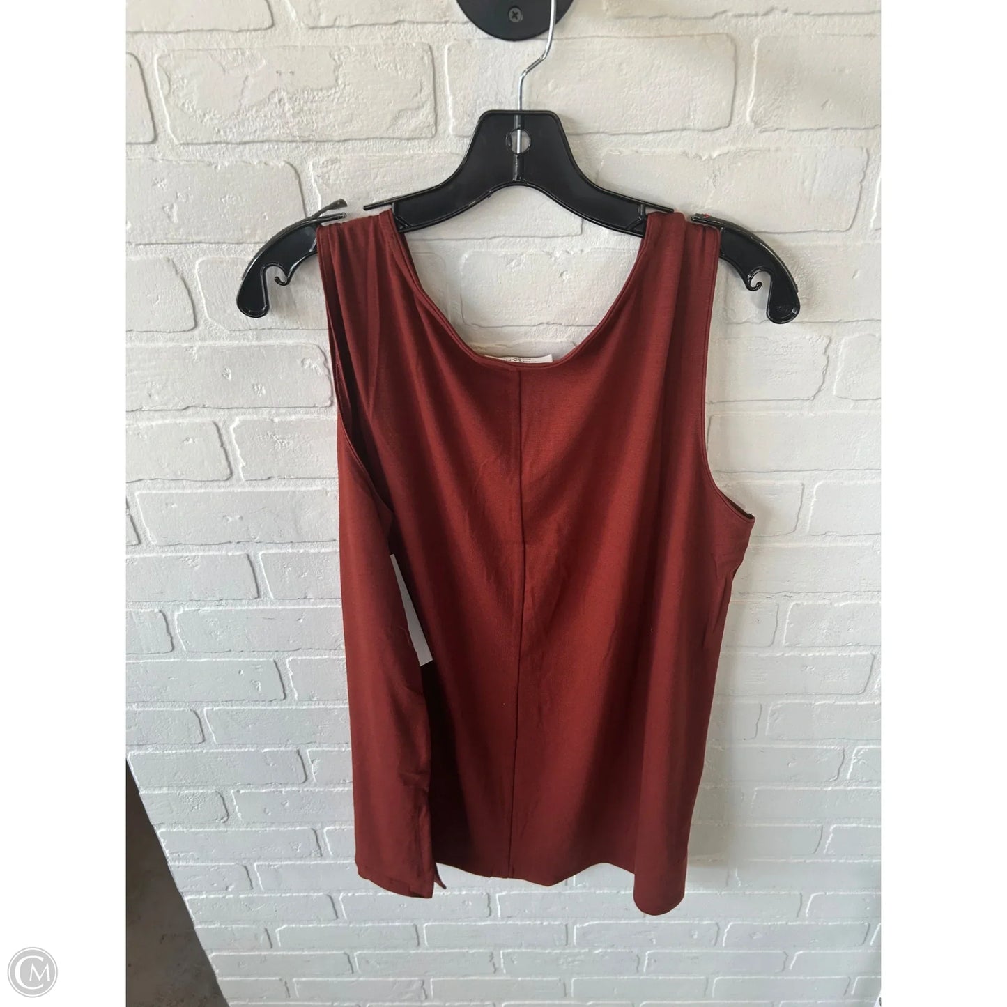 Top Short Sleeve Basic By Zenana In Brown, Size: 2x