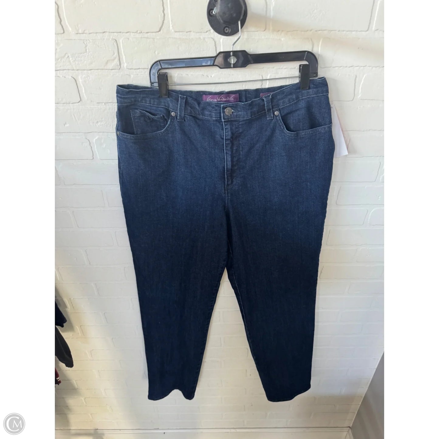 Jeans Straight By Gloria Vanderbilt In Blue Denim, Size: 16l