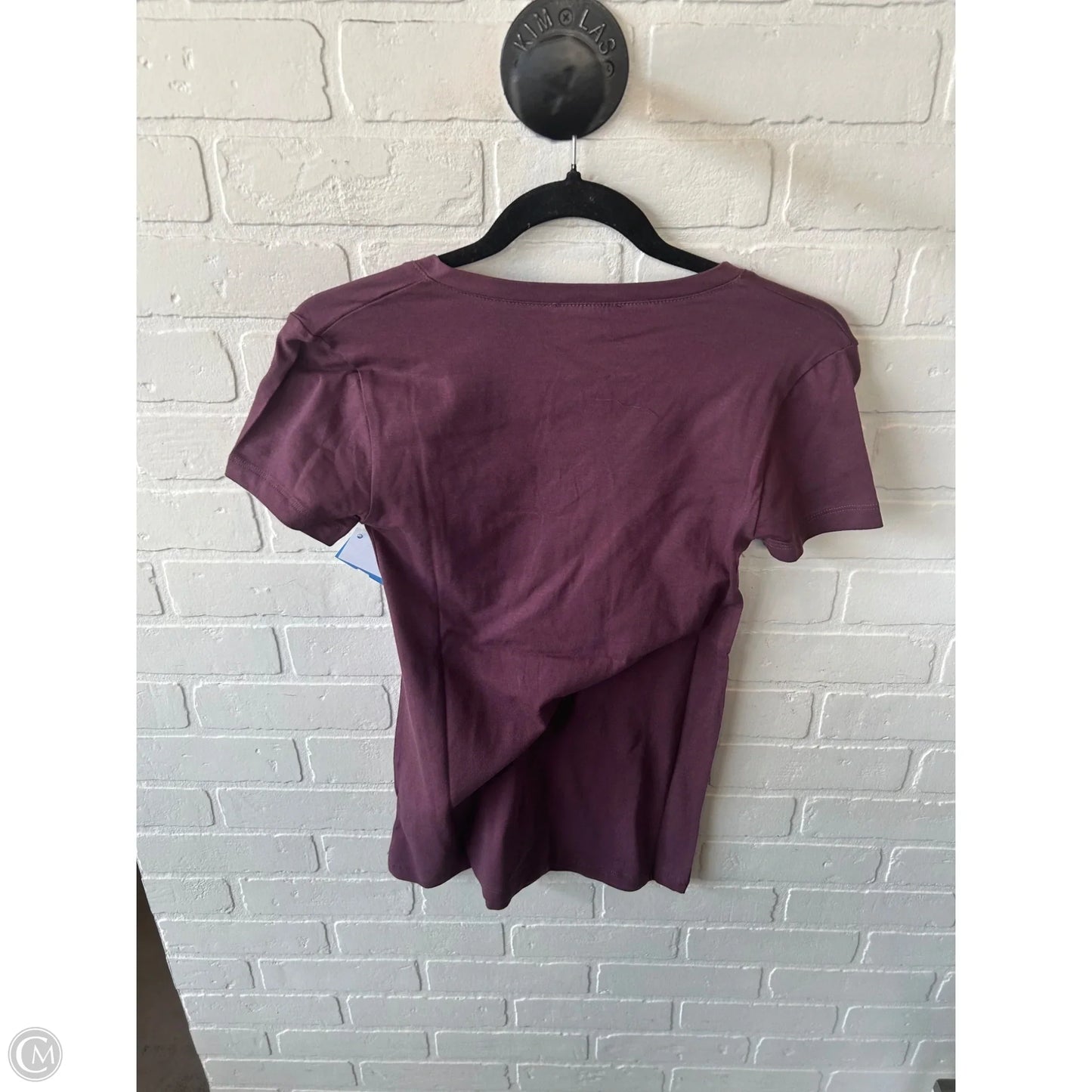 Top Short Sleeve Basic By Zenana In Purple, Size: S