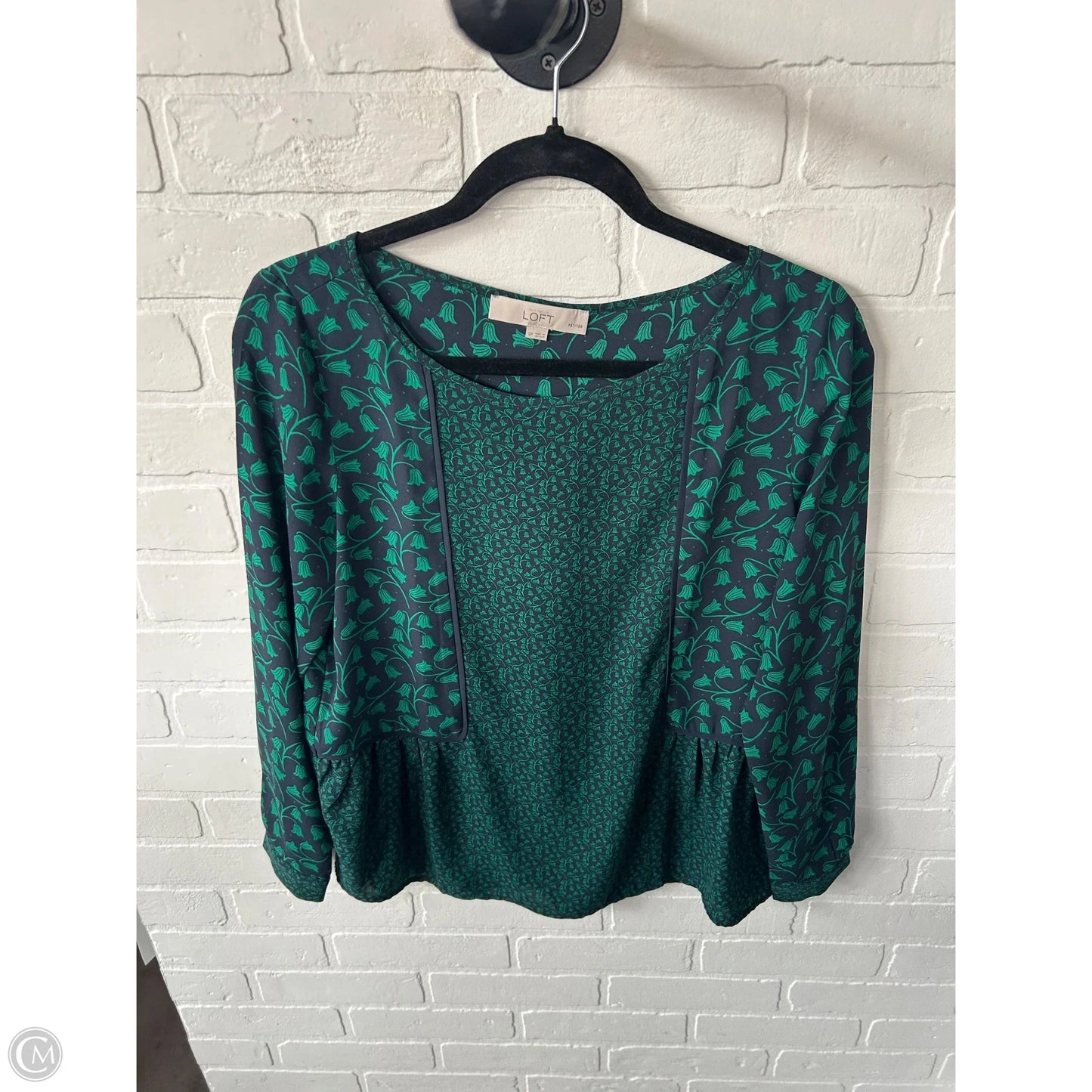 Top Long Sleeve By Loft In Blue & Green, Size: Sp