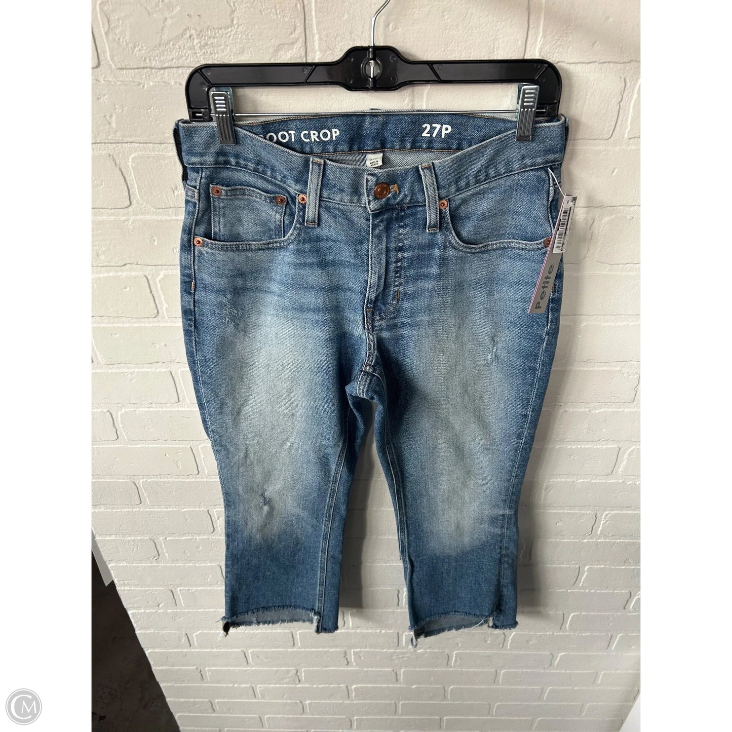 Jeans Cropped By J. Crew In Blue Denim, Size: 4p
