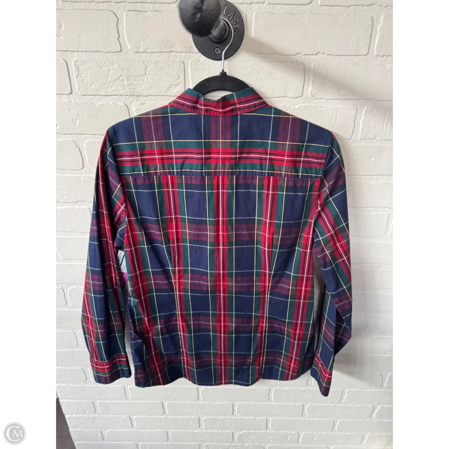 Top Long Sleeve By J. Crew In Blue & Red, Size: S