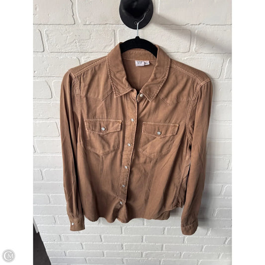 Top Long Sleeve By Gap In Brown, Size: S