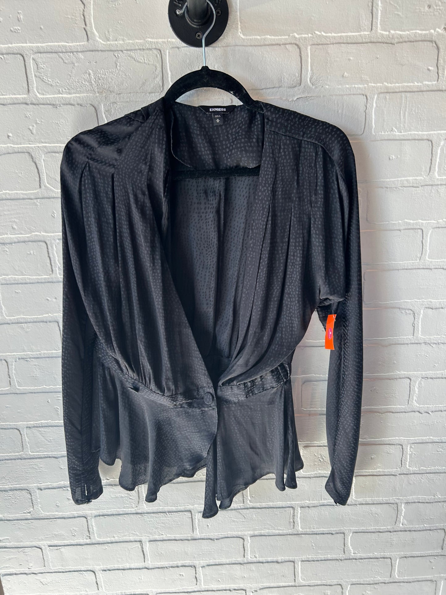 Top Long Sleeve By Express In Black, Size: M