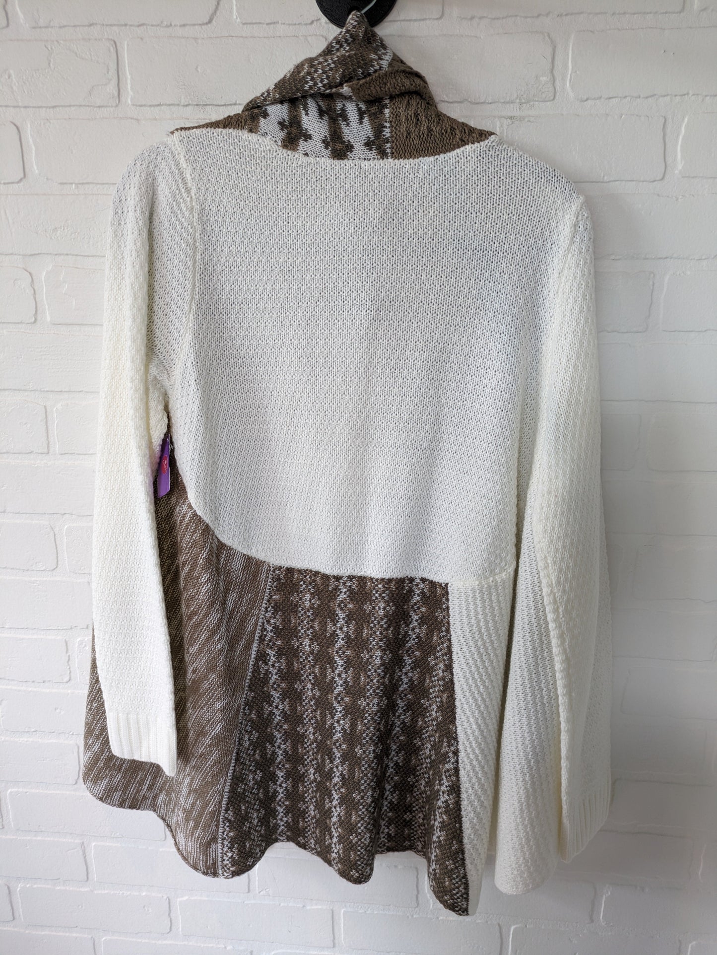 Brown & Cream Sweater Cardigan Style And Company, Size L