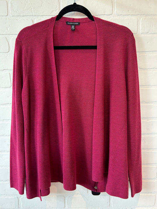 Red Sweater Cardigan Eileen Fisher, Size S