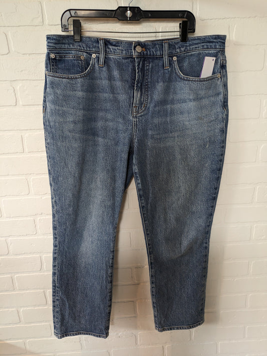 Blue Denim Jeans Straight Madewell, Size 12