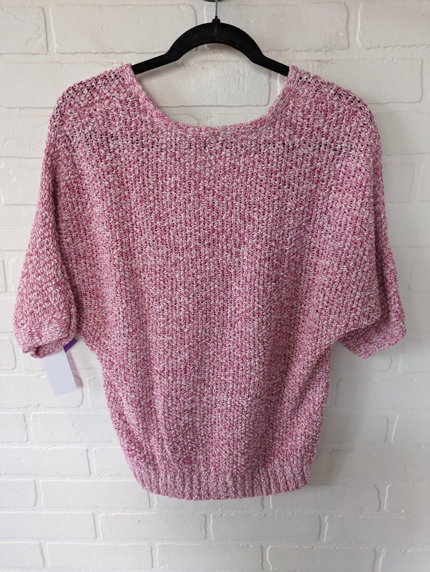 Pink & White Sweater Short Sleeve Chicos, Size S