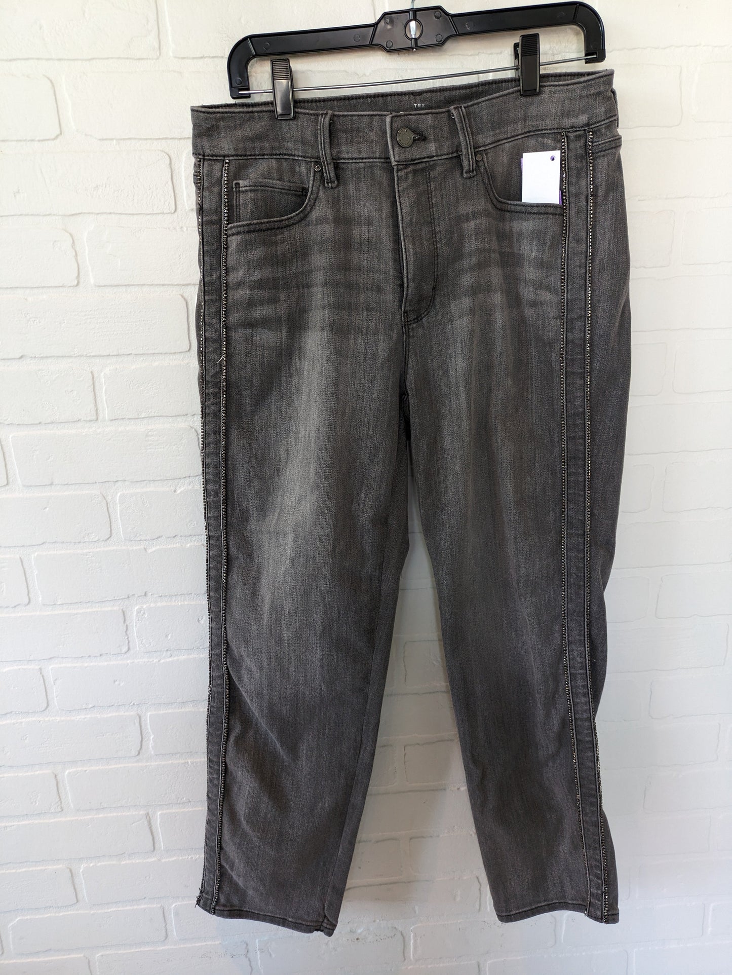 Grey Jeans Straight White House Black Market, Size 10