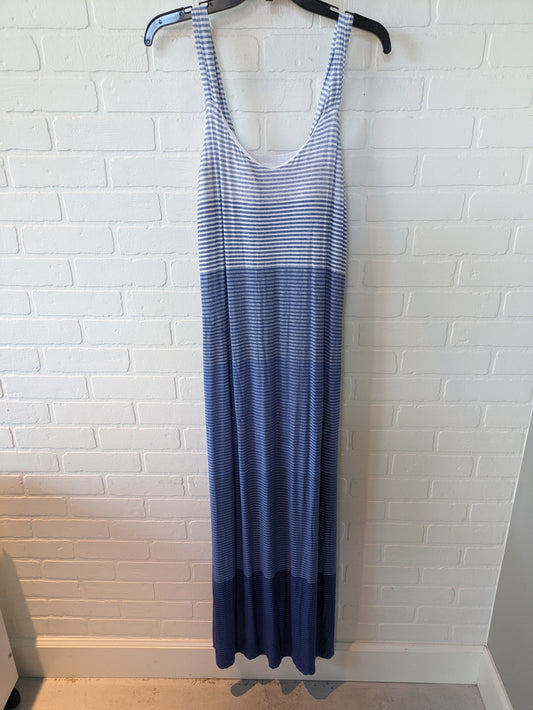 Blue & White Dress Casual Maxi Soma, Size M