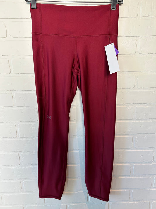 Red Athletic Leggings Under Armour, Size 4