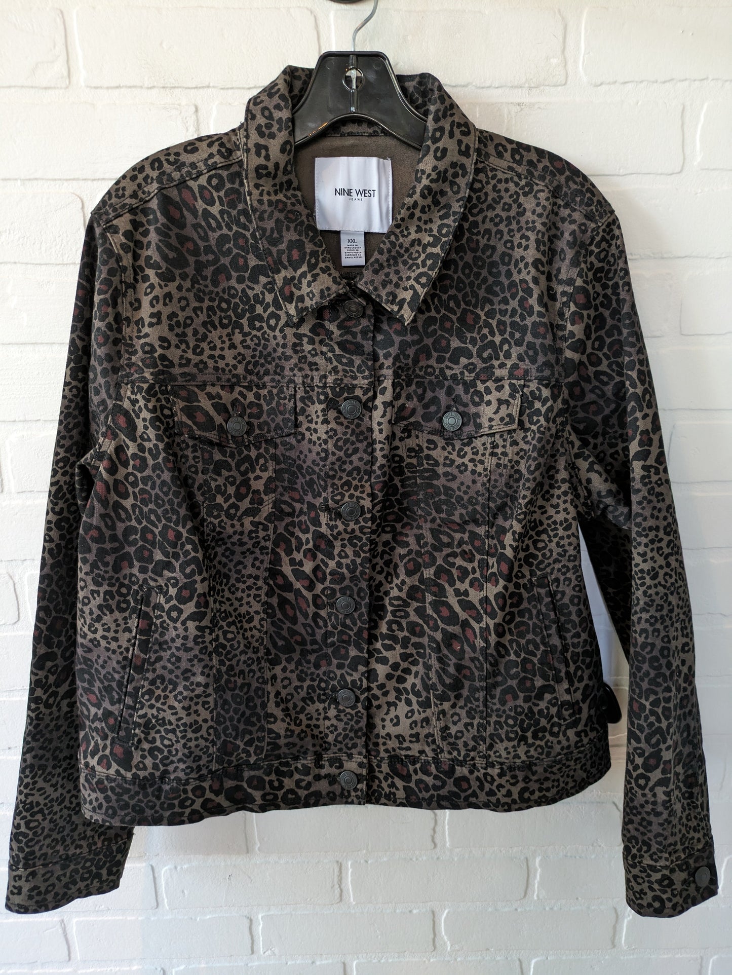 Animal Print Jacket Denim Nine West, Size Xxl