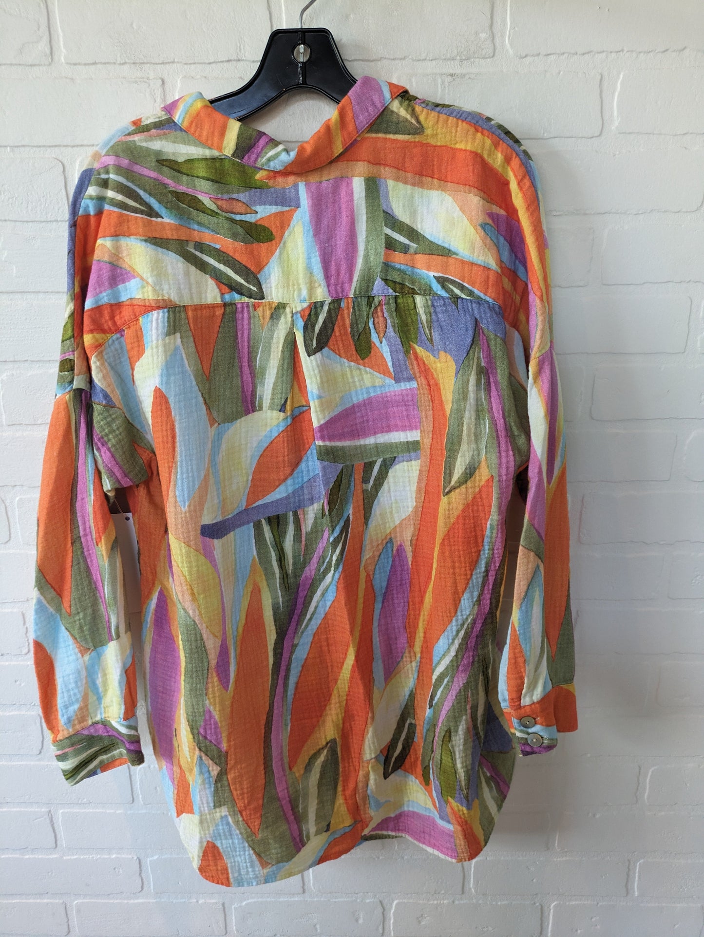 Orange Blouse Long Sleeve Soft Surroundings, Size M