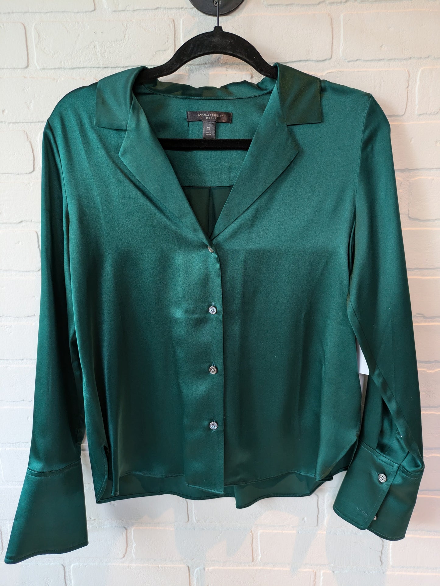 Green Top Long Sleeve Banana Republic, Size Xs