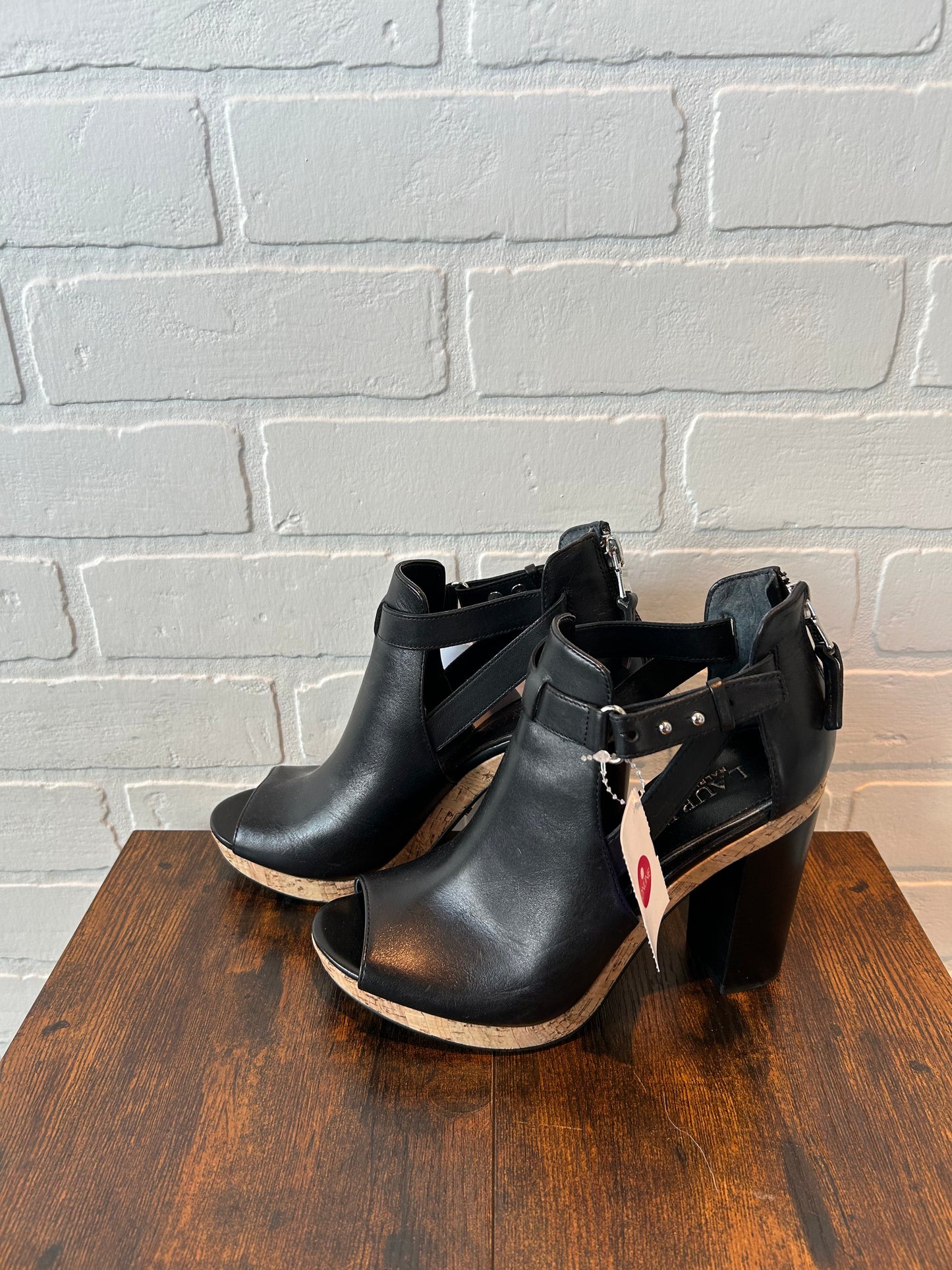 Black Shoes Heels Block Lauren By Ralph Lauren, Size 7