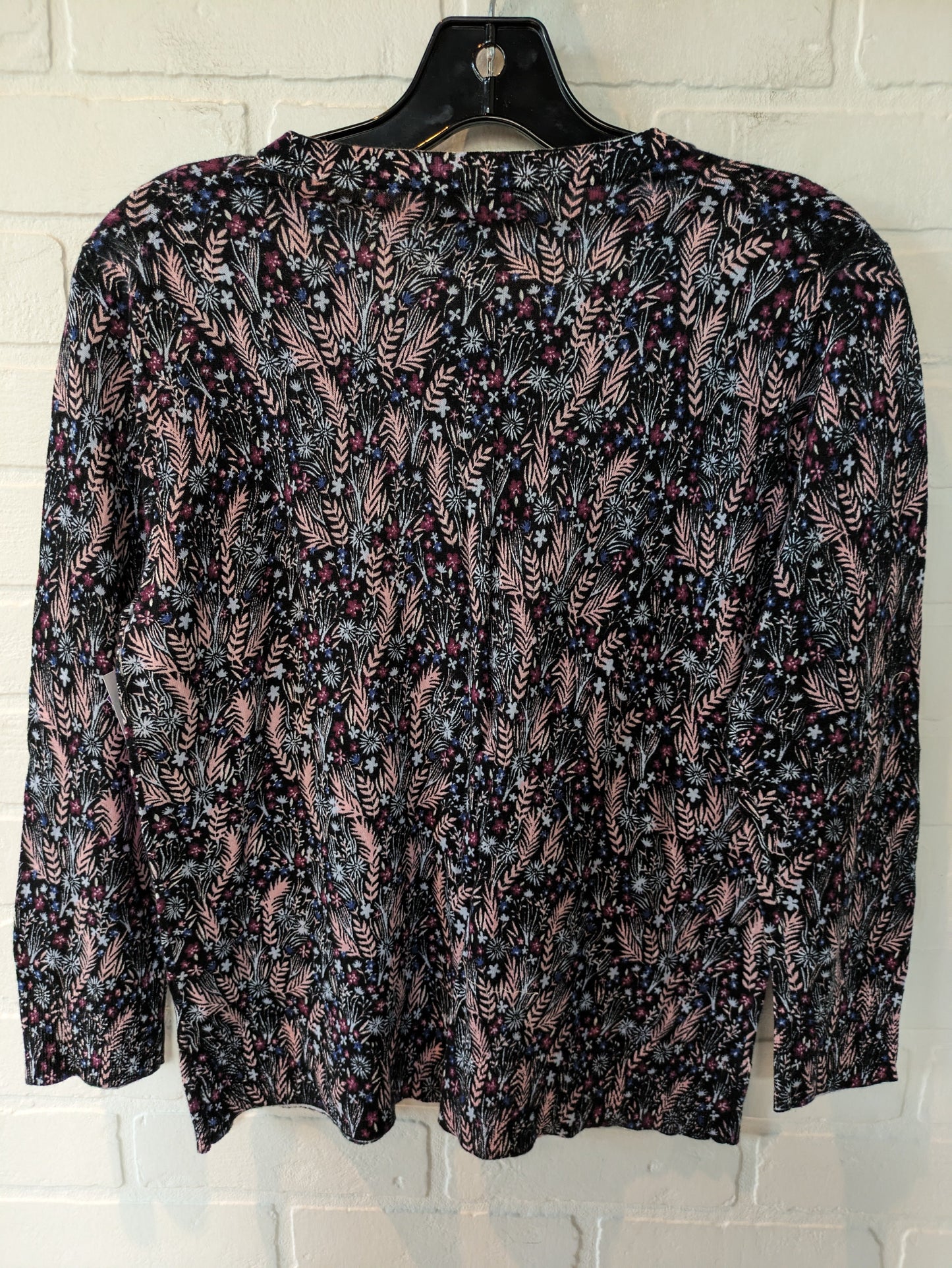 Black & Pink Sweater Cardigan Loft, Size S