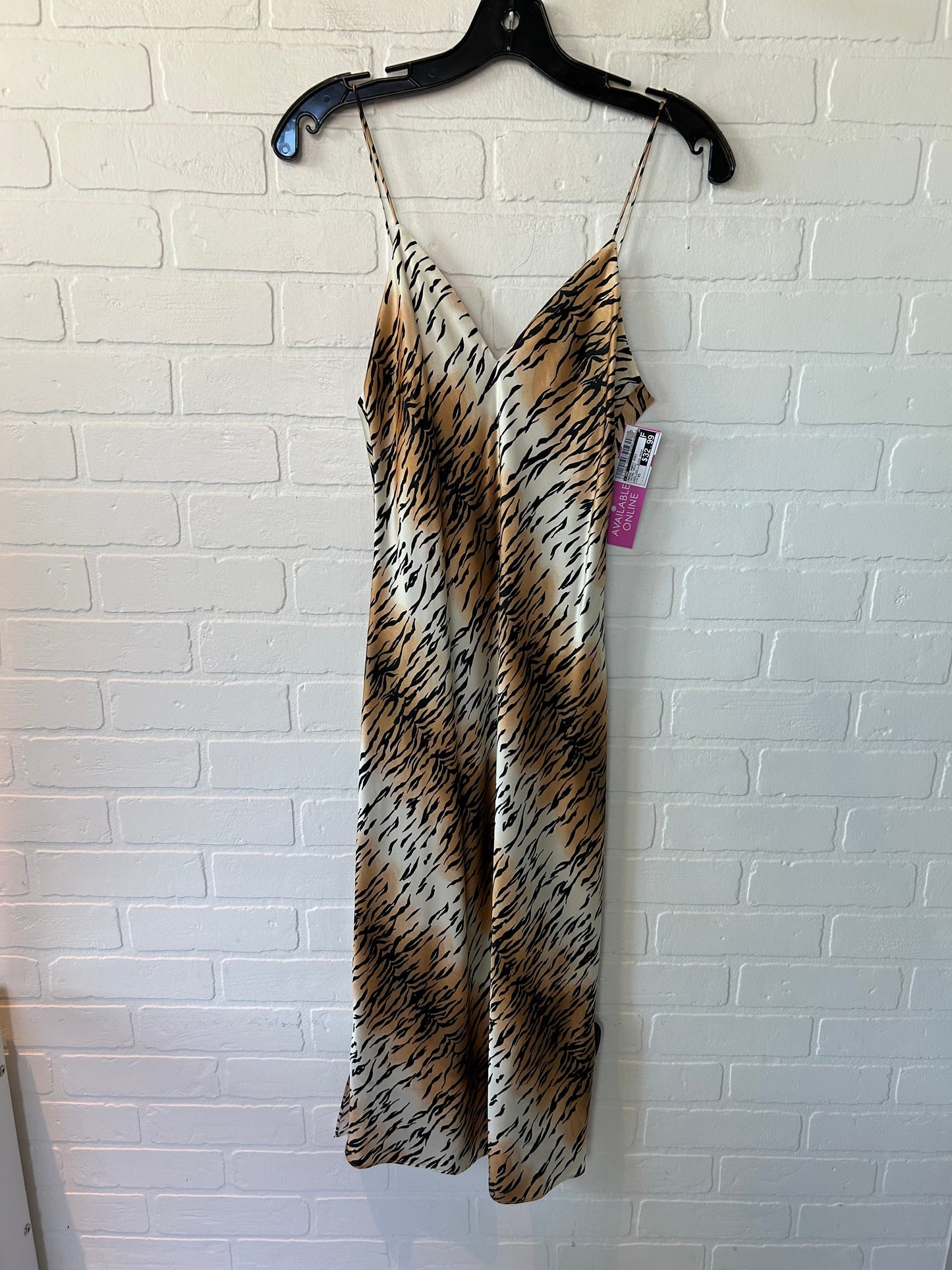 Animal Print Dress Party Midi Cma, Size Xs