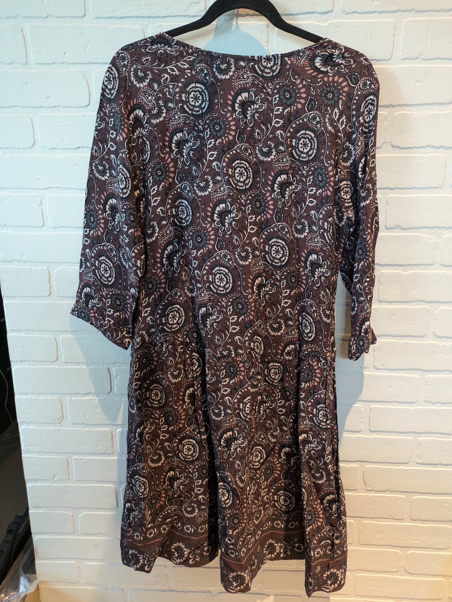 Purple Dress Casual Midi Garnet Hill, Size M