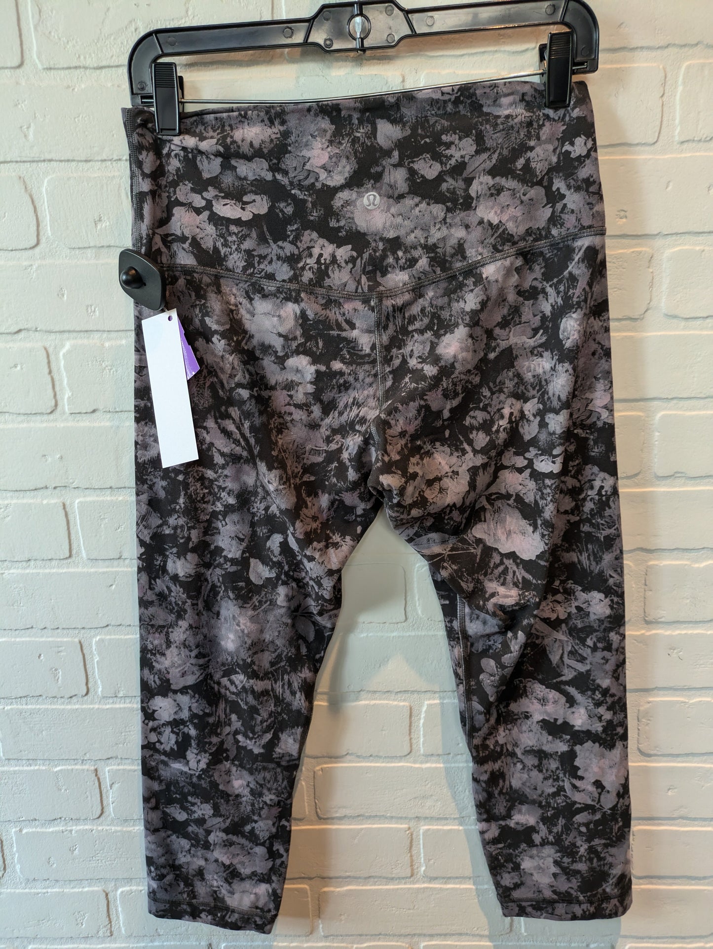 Black & Grey Athletic Capris Lululemon, Size 10