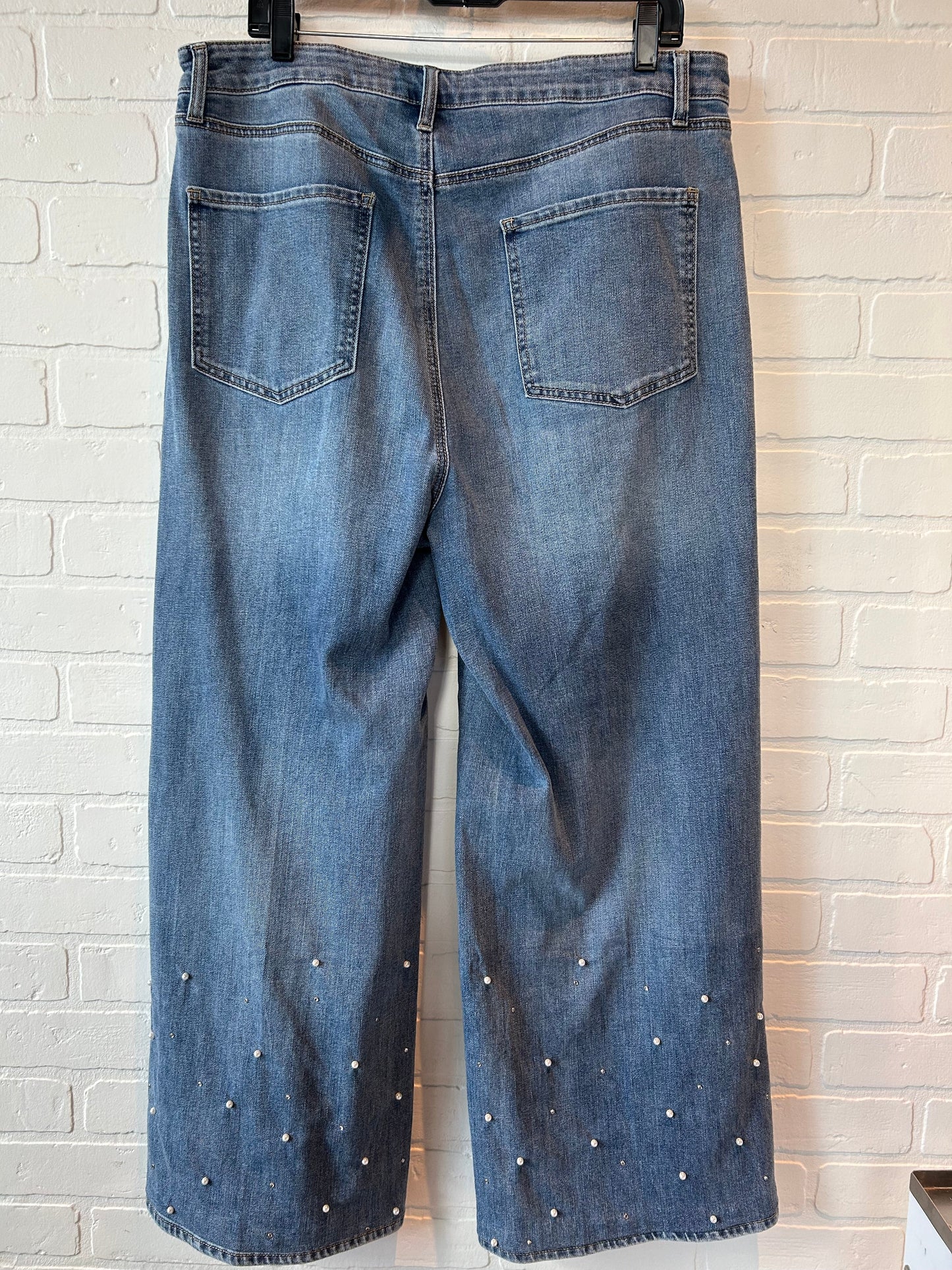 Blue Denim Jeans Wide Leg Chicos, Size 16