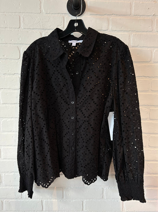 Black Top Long Sleeve Chicos, Size Xl