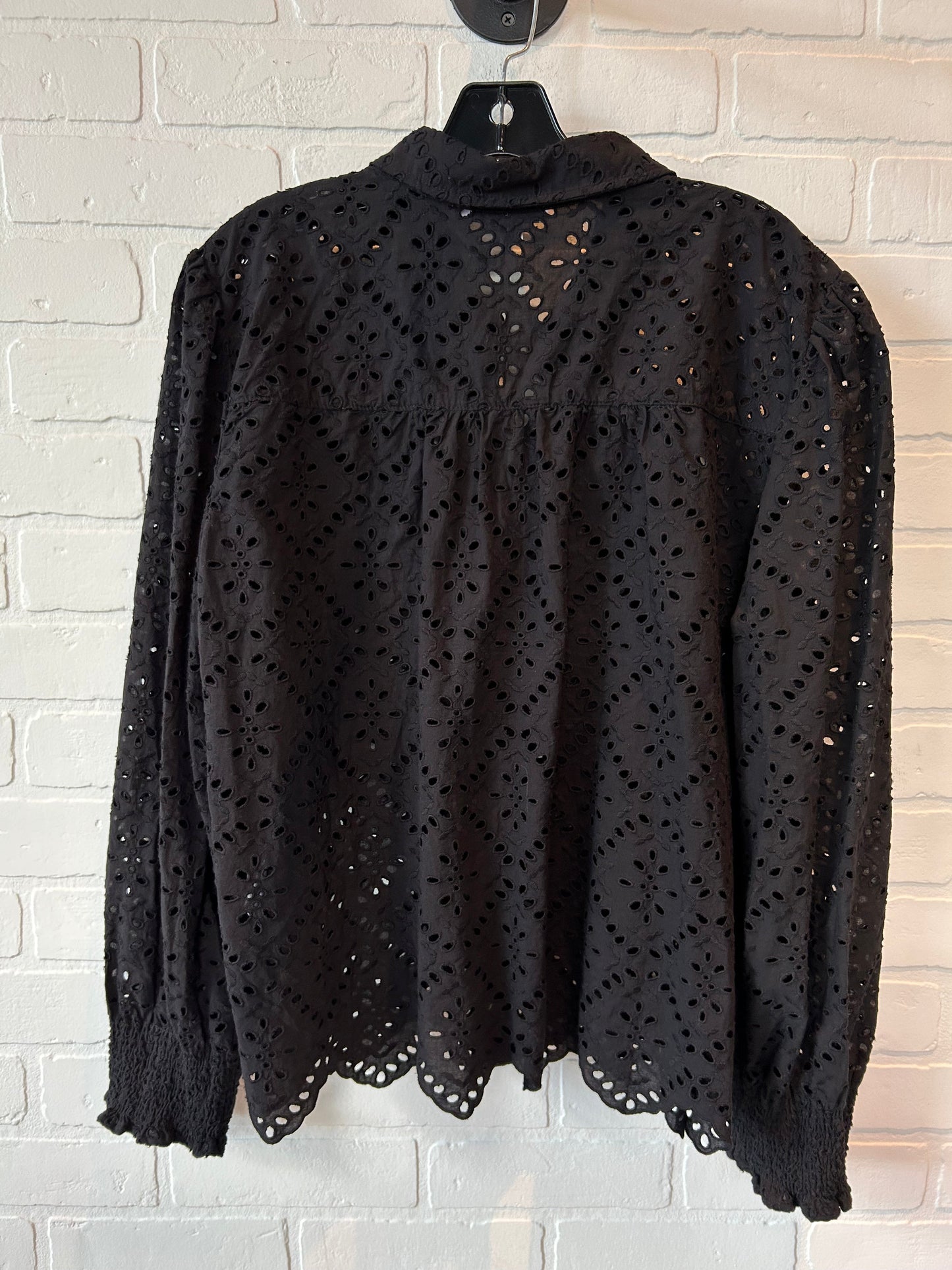 Black Top Long Sleeve Chicos, Size Xl