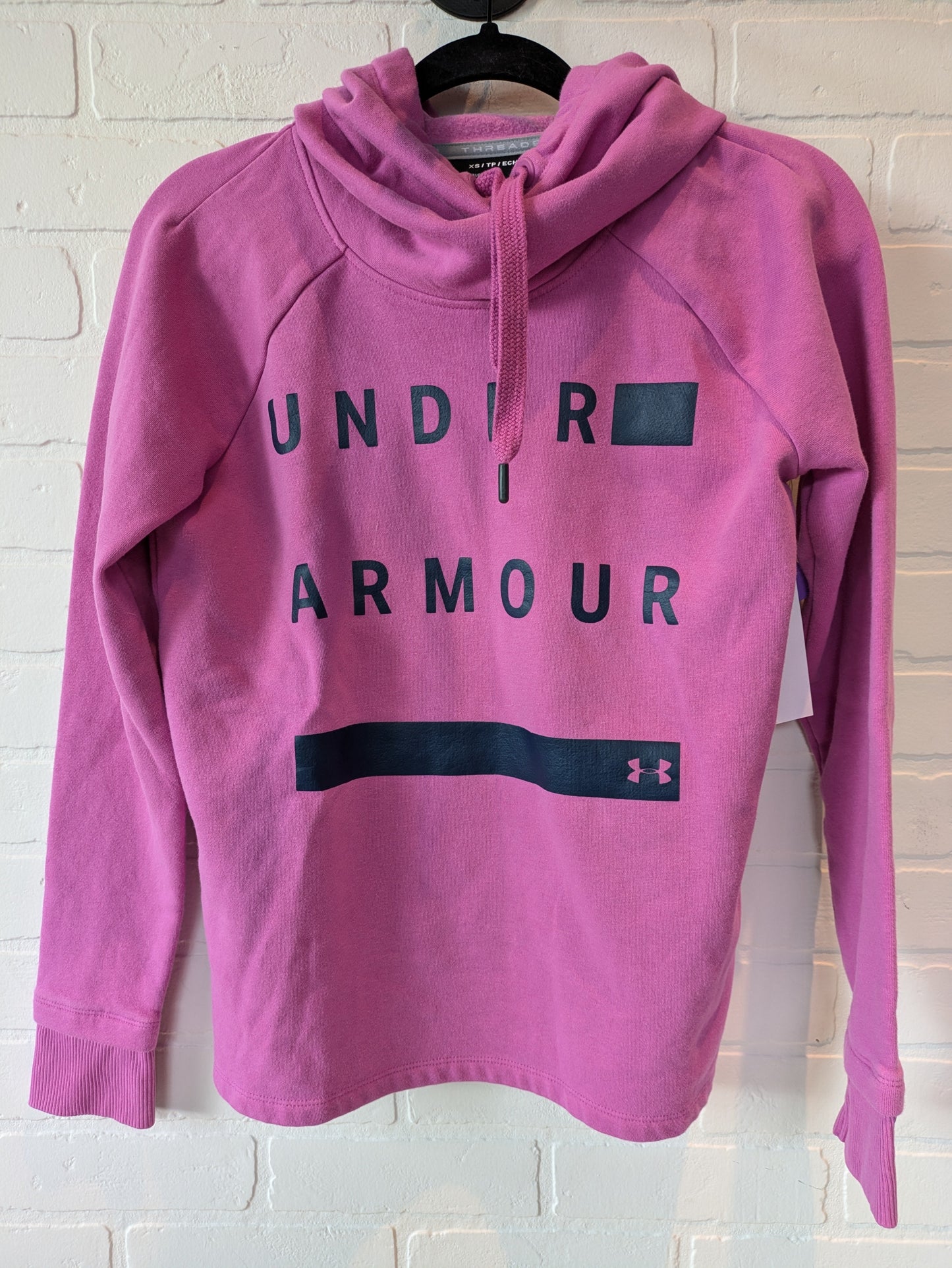 Pink Athletic Sweatshirt Hoodie Under Armour, Size Xs