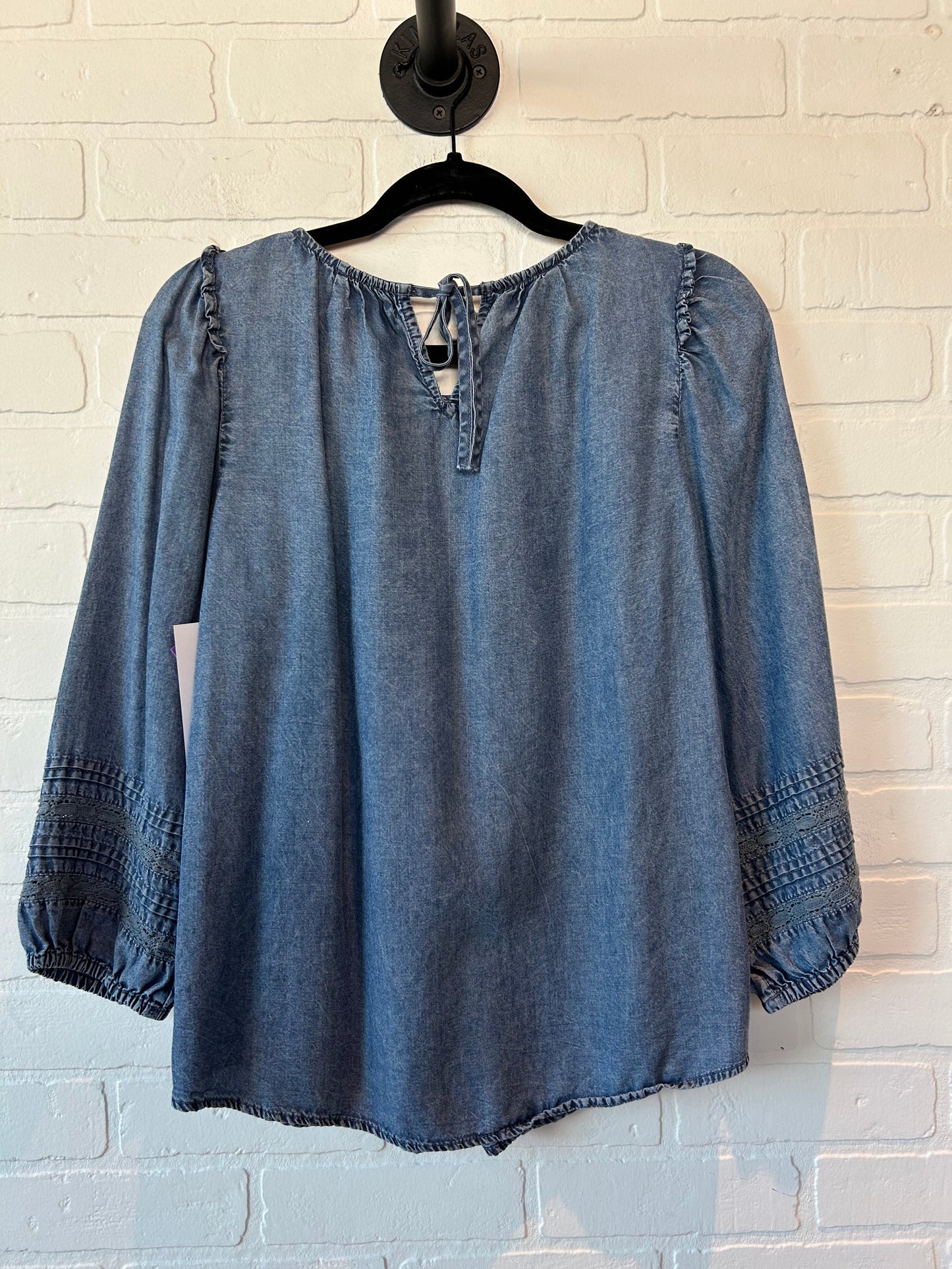 Blue Denim Top Long Sleeve Lc Lauren Conrad, Size M