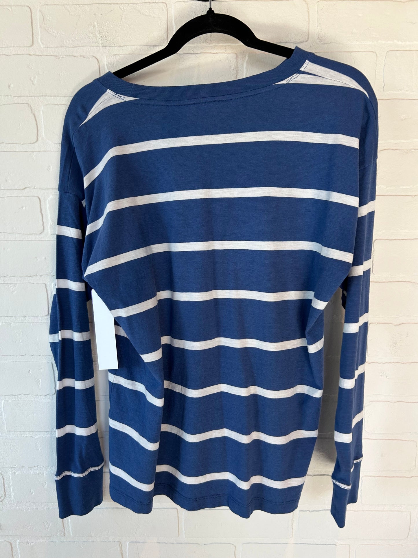 Blue & White Top Long Sleeve J. Crew, Size M