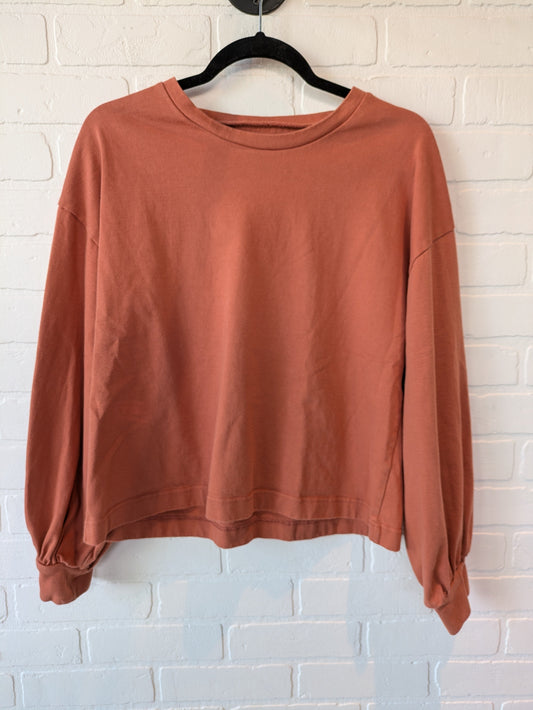 Orange Top Long Sleeve Madewell, Size M