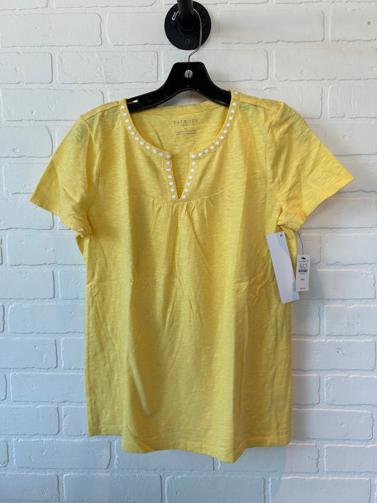 Yellow Top Short Sleeve Basic Talbots, Size M