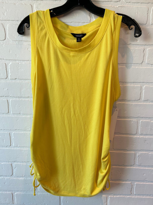 Yellow Top Sleeveless Simply Vera, Size Xl