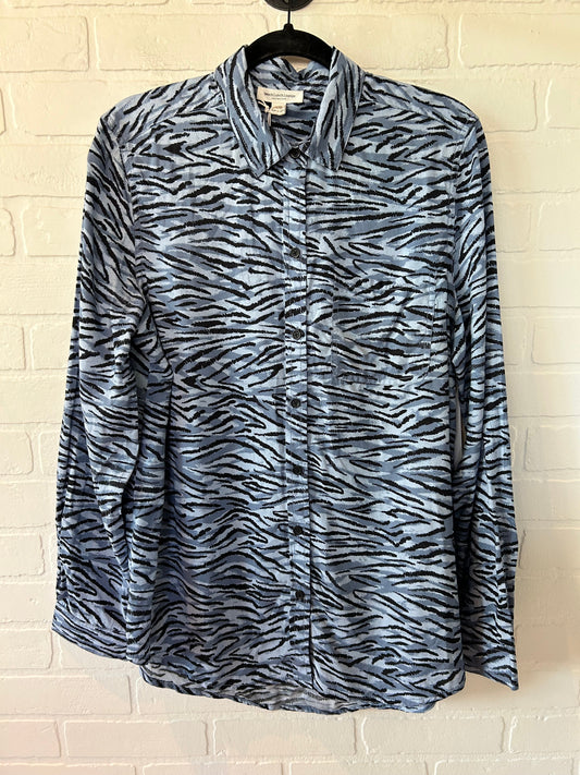 Black & Blue Top Long Sleeve Beachlunchlounge, Size L