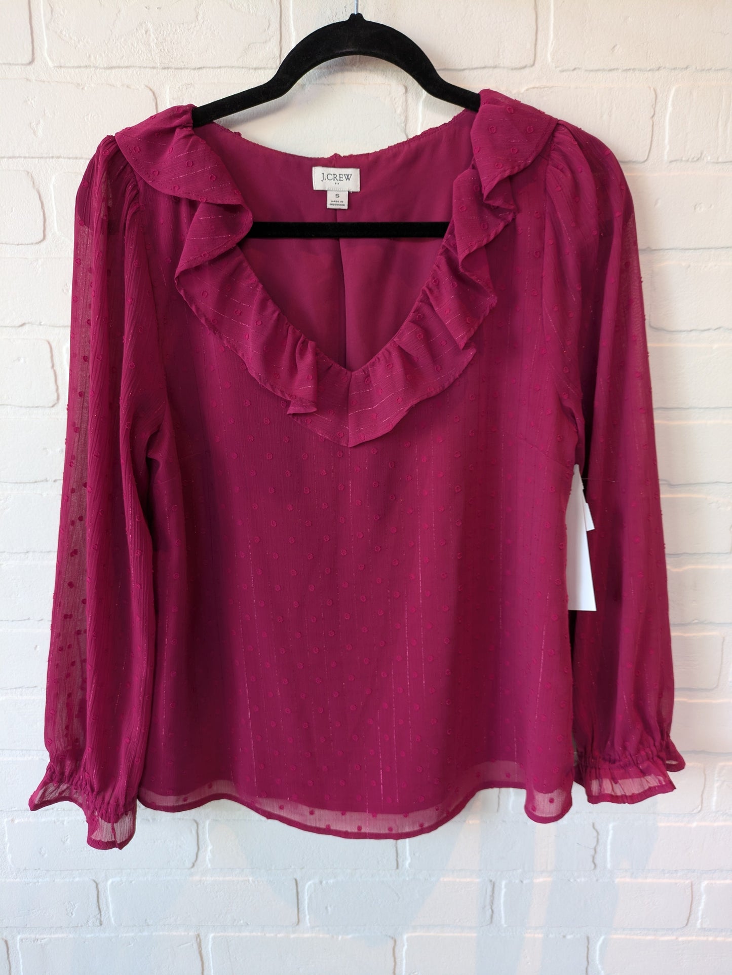 Red Top Long Sleeve J. Crew, Size S