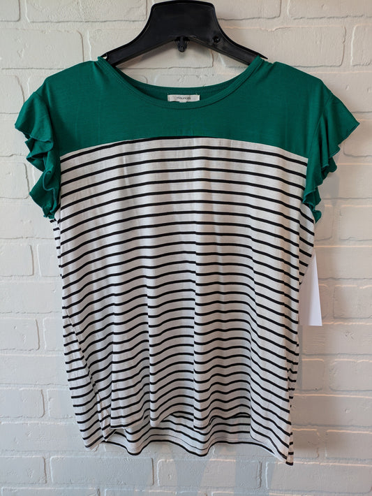 Black & White Top Short Sleeve Basic Maurices, Size L