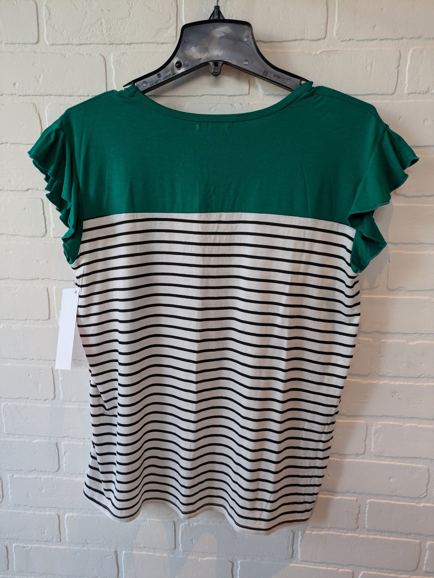 Black & White Top Short Sleeve Basic Maurices, Size L