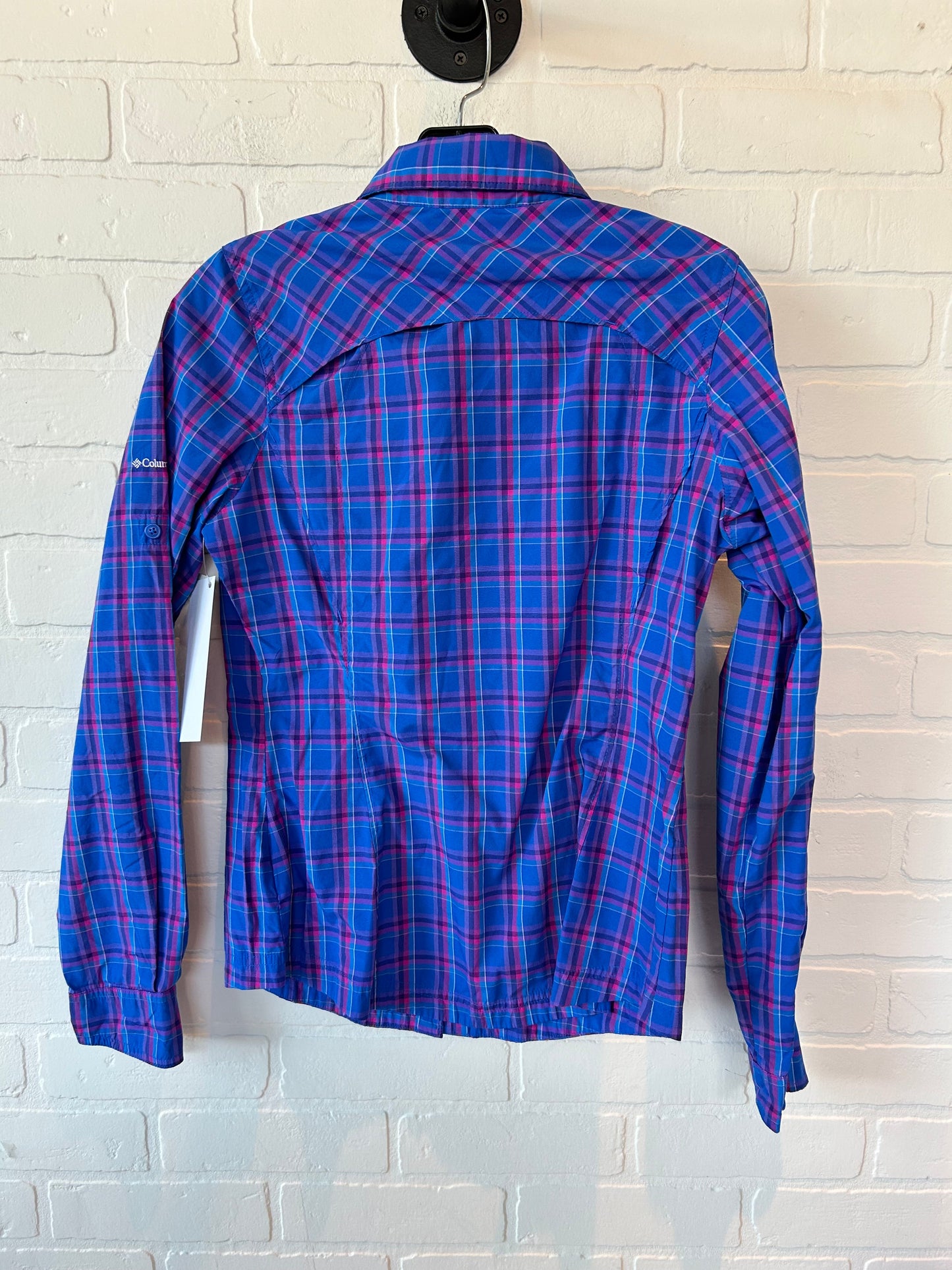 Blue & Pink Top Long Sleeve Columbia, Size S