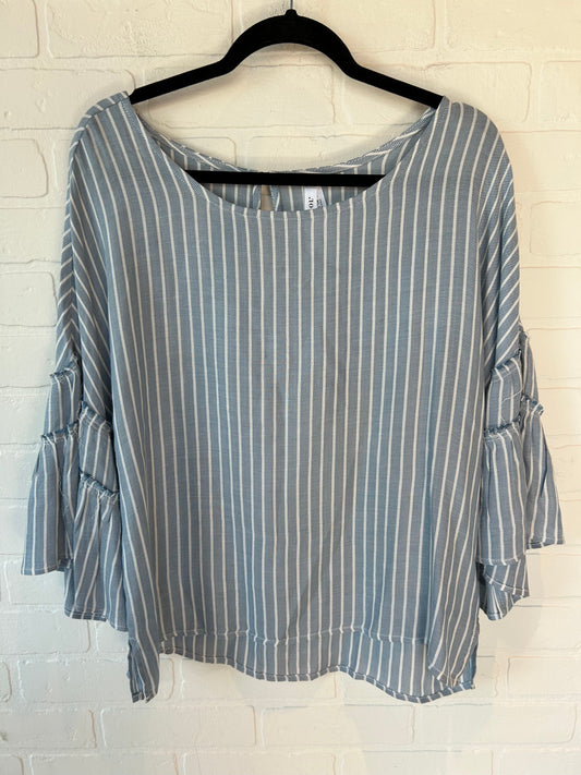 Blue & White Top 3/4 Sleeve Liverpool, Size S