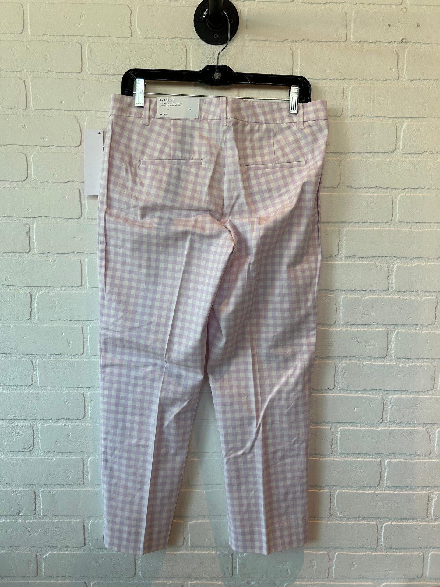 Purple & White Pants Cropped Ann Taylor, Size 6