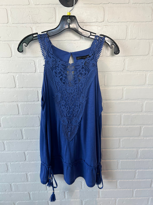 Top Sleeveless By White House Black Market In Blue, Size: M