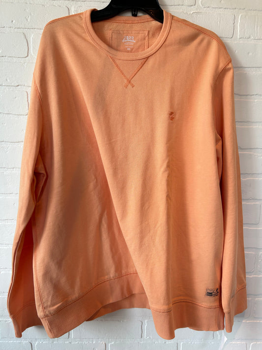 Orange Sweatshirt Crewneck Izod, Size Xxl