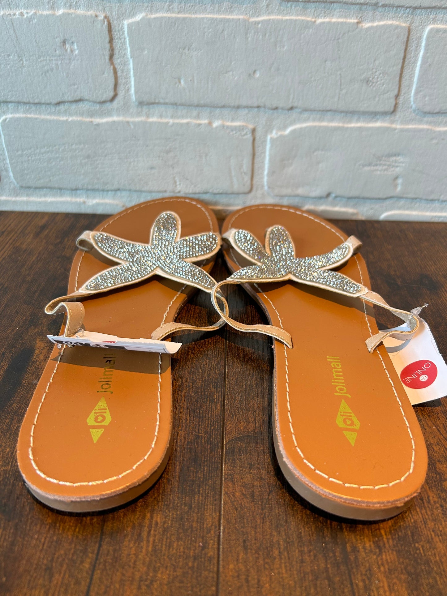 Cream Sandals Flip Flops Clothes Mentor, Size 9