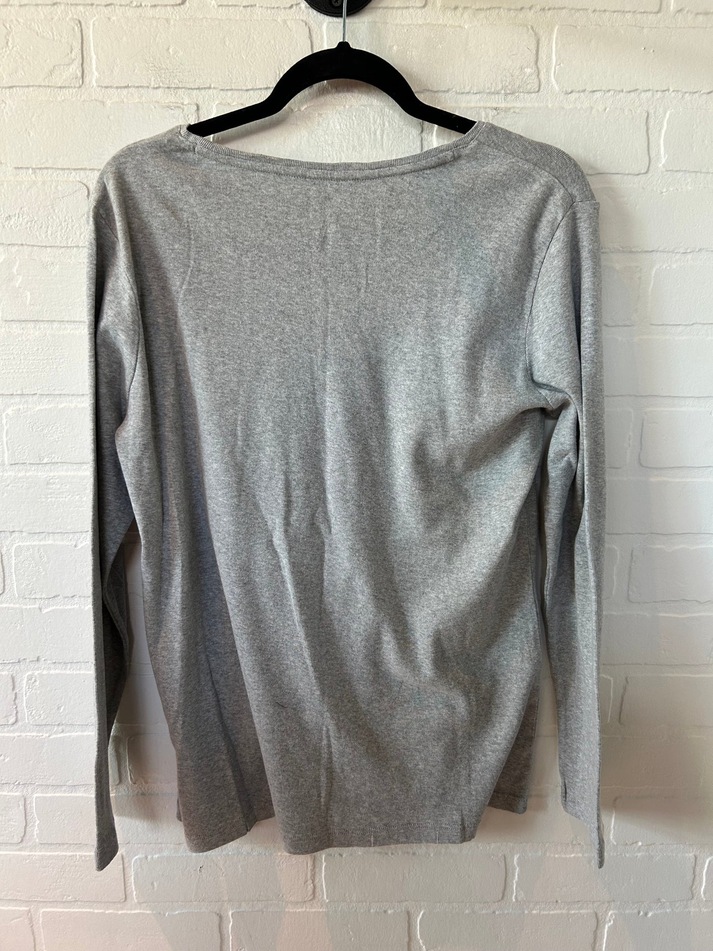 Grey Top Long Sleeve Basic Chicos, Size L