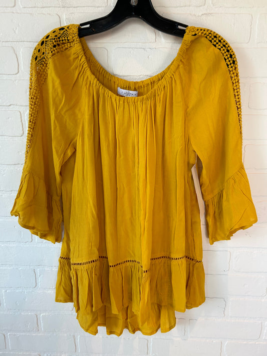 Yellow Top Long Sleeve Fever, Size M