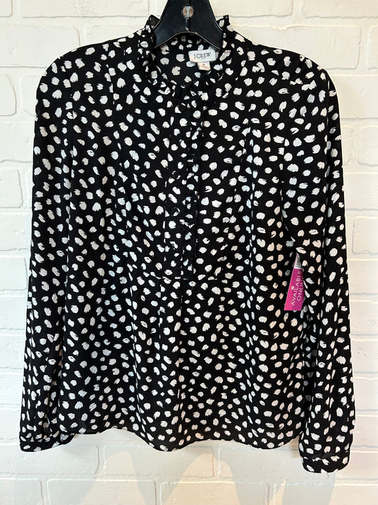 Black & White Top Long Sleeve J. Crew, Size Xs