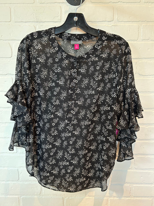 Black & White Top 3/4 Sleeve Vince Camuto, Size Xs