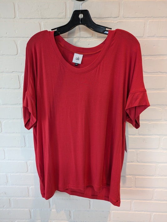 Red Top Short Sleeve Basic Cabi, Size S