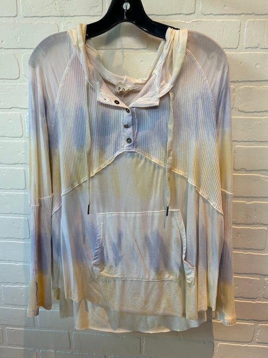 White & Yellow Top Long Sleeve Pol, Size S