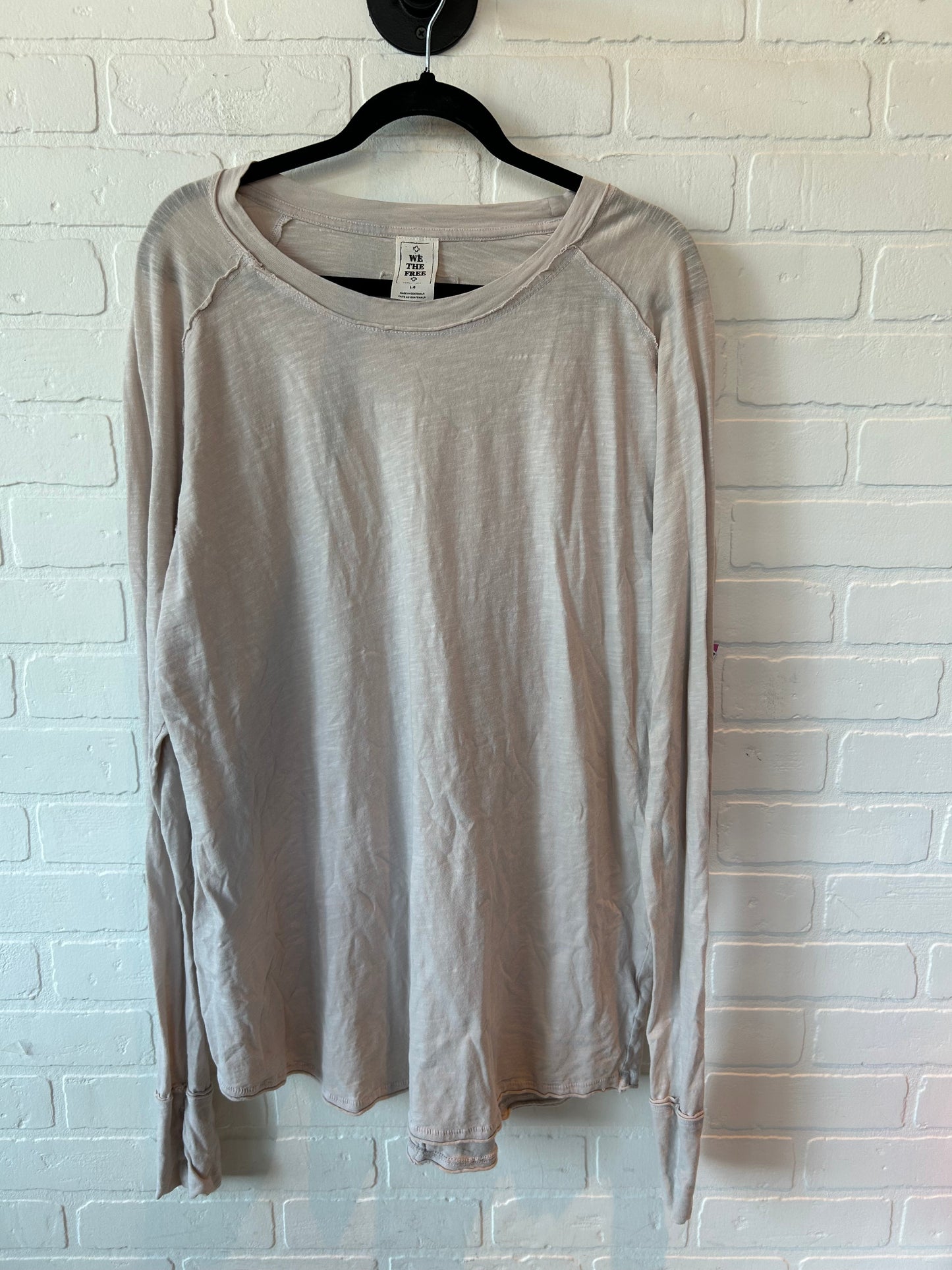 Cream Top Long Sleeve Basic We The Free, Size L